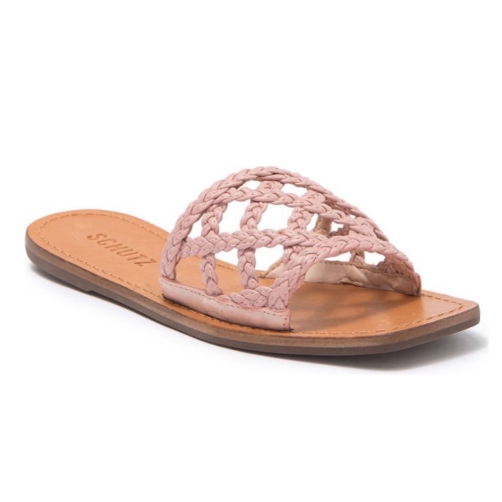 SCHUTZ Pink Ericka Braided Sandal Size 9